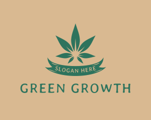 Green Weed Marijuana logo design