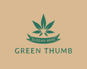 Green Weed Marijuana logo design