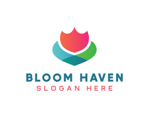 Abstract Flower Bloom logo design