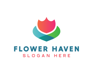 Abstract Flower Bloom logo design