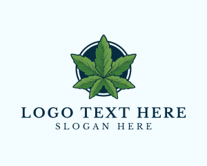 Weed - Organic Leaf Cannabis logo design