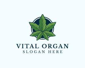 Organic Leaf Cannabis logo design