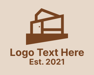 Contemporary Design - Brown House Structure logo design
