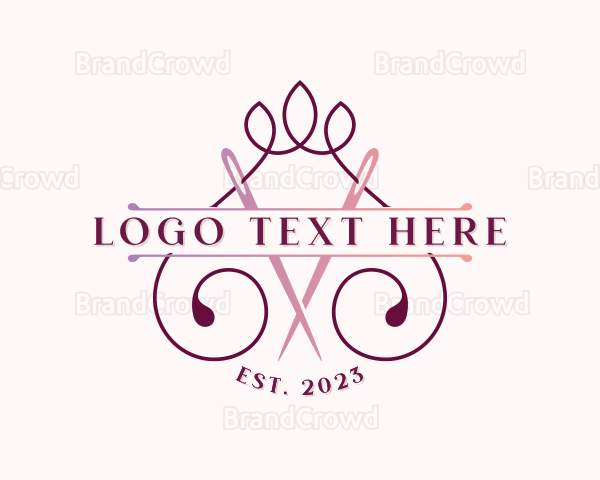 Sewing Needle Tailoring Logo