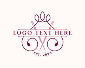 Tailoring - Sewing Needle Tailoring logo design