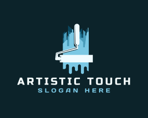 Paint Roller Building logo design