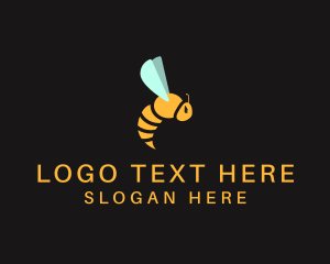 Honey Badger - Flying Bee Avatar logo design
