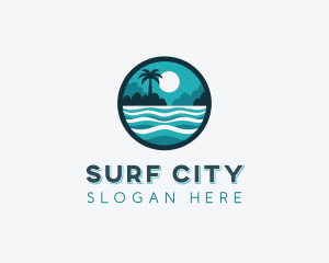 Ocean Island Resort logo design