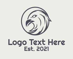 Square - Gray Eagle Line Art logo design