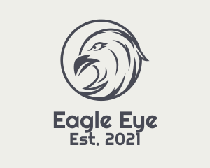 Gray Eagle Line Art logo design