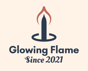 Vigil Candle Flame logo design