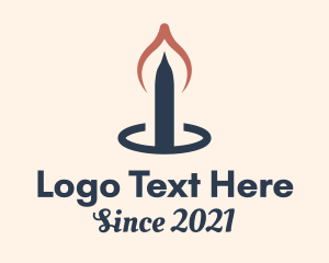 Handcraft - Vigil Candle Flame logo design