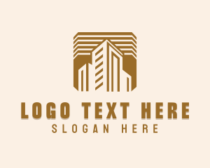 Builder - High Rise Construction Property logo design