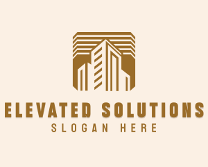 High Rise Construction Property logo design