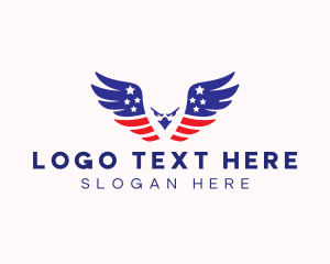 Hawk - American Eagle Wings logo design