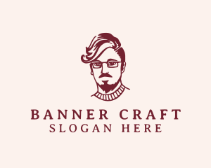 Hipster Fashion Guy logo design