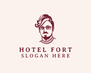 Hipster Fashion Guy logo design