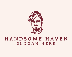 Handsome - Hipster Fashion Guy logo design