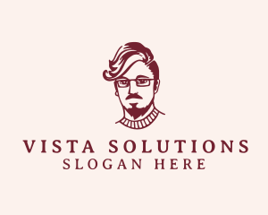 Hipster Fashion Guy logo design