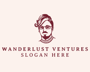 Hipster Fashion Guy logo design