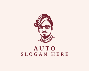 Hipster Fashion Guy logo design