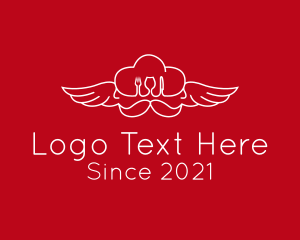 Vegan - Minimalist Winged Restaurant logo design