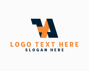 Courier - Industrial Company Letter VA logo design