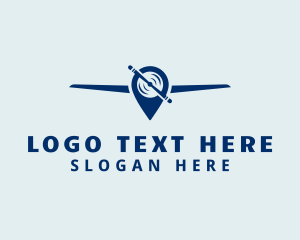 Aircraft - Airplane Propeller Location Pin logo design