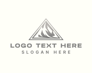 Mountain - Summit Mountain Triangle logo design
