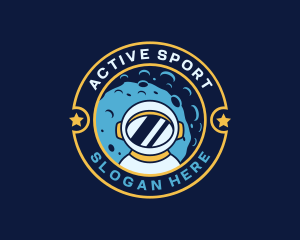 Player - Moon Astronaut Character logo design