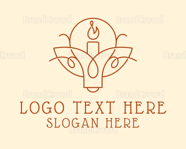 Light Bulb Candle Logo