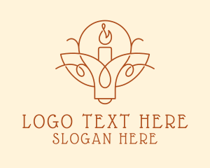 Handmade - Light Bulb Candle logo design