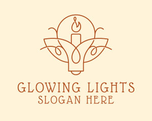 Light Bulb Candle  logo design