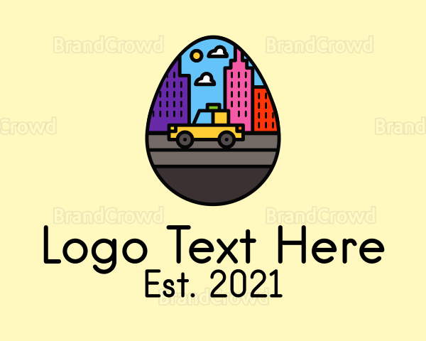 City Taxi Egg Logo