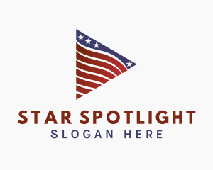 Gradient Stars & Stripes logo design