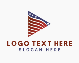 North America - Gradient Stars & Stripes logo design