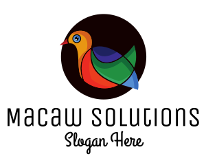 Macaw - Colorful Modern Dove logo design