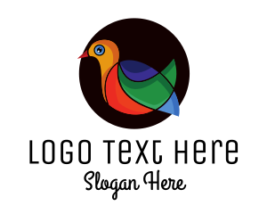 Macaw - Colorful Modern Dove logo design