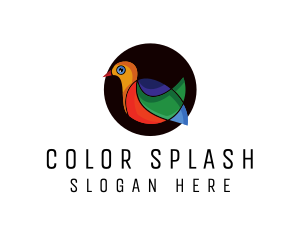 Colorful Modern Dove logo design