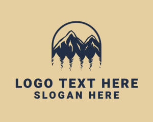 Woods - Forest Mountain Peak logo design