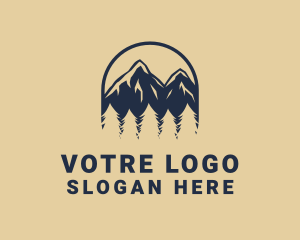 Trip - Forest Mountain Peak logo design