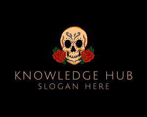 Scary - Mexican Rose Skull logo design