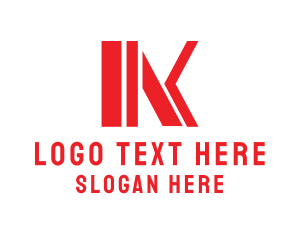 Initial - Geometric Modern Stripe logo design
