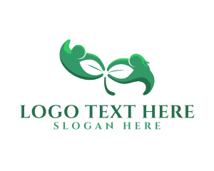 Organic - Nature People Leaf logo design