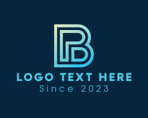 Letter Pb - Modern Interior Design logo design