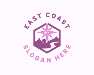 East - Mountain Star Compass logo design