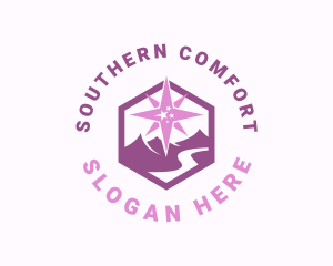 South - Mountain Star Compass logo design