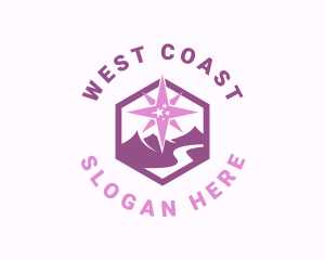 West - Mountain Star Compass logo design