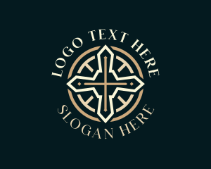 Worship - Christian Fellowship Cross logo design