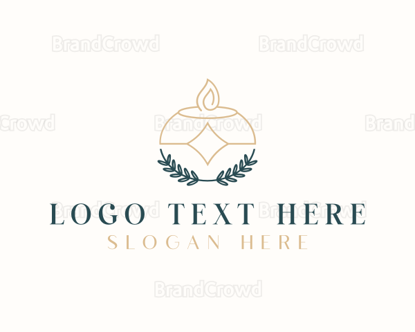 Scented Candle Wreath Logo
